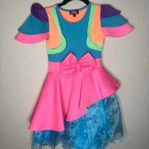 JoJo's Closet rainbow girls dress, very bright and simply girly! Size 6